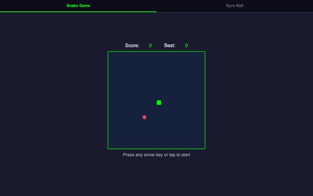 Gyro Games, snake game board