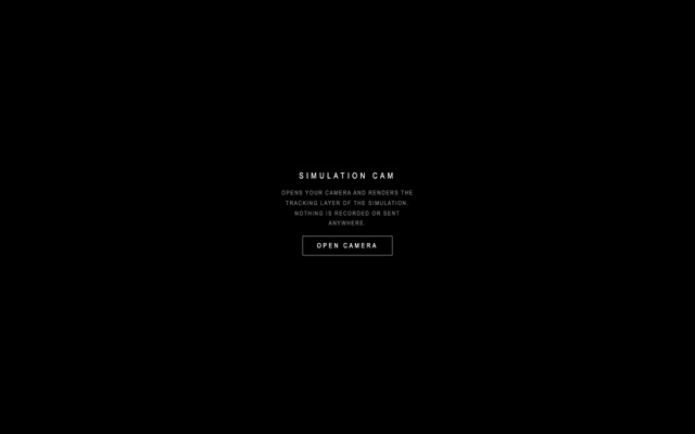 Simulation Cam, open camera screen