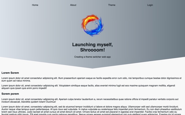 Theme Switcher, early CSS project